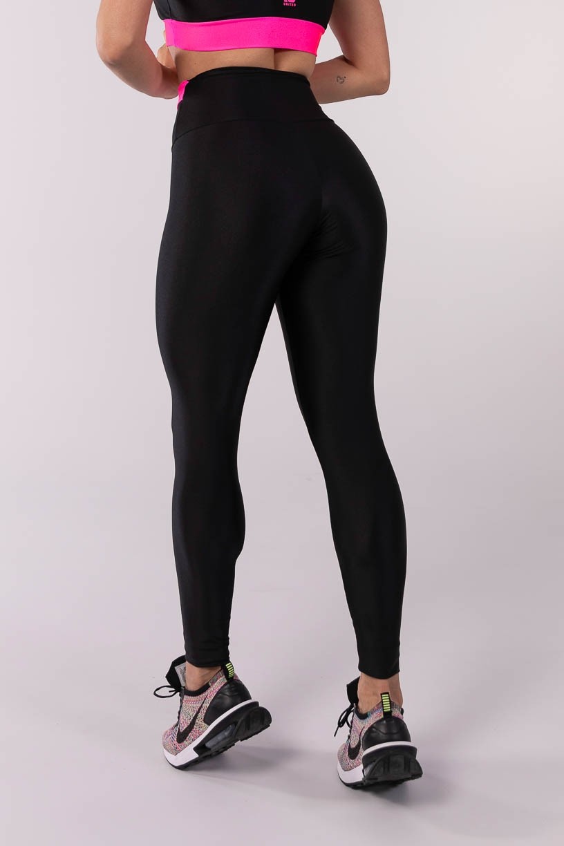 K3488-B_Calca_Legging_com_Cos_Transpassado_Bicolor_Preto__Rosa_Neon__Ref:_K3488-B