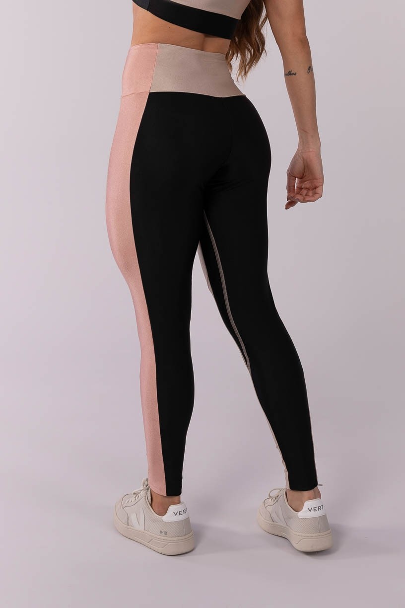 K3509-C_Calca_Legging_com_Cos_Largo_e_Ponto_de_Cobertura_Nude__Preto__Rose__Ref:_K3509-C