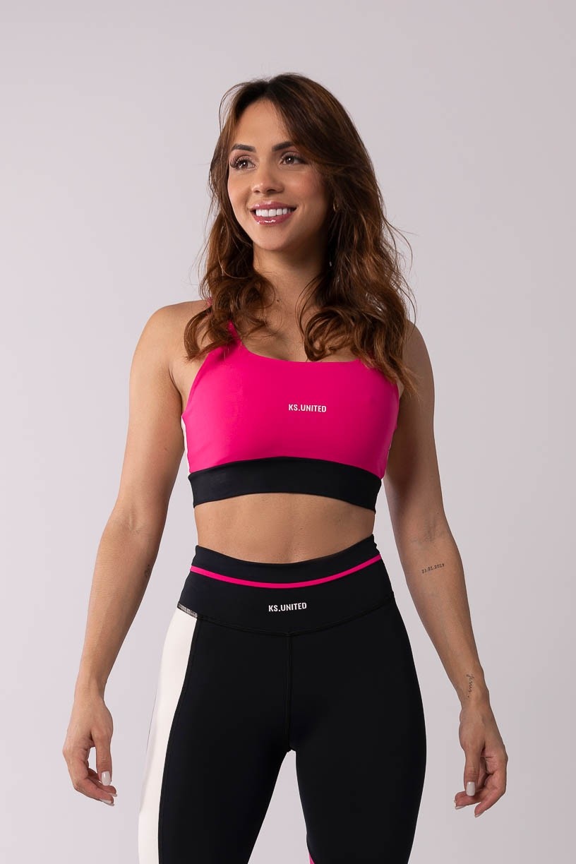 K3693-B_Top_Tricolor_com_Alca_Preto__Rosa_Neon__Branco__Ref:_K3693-B