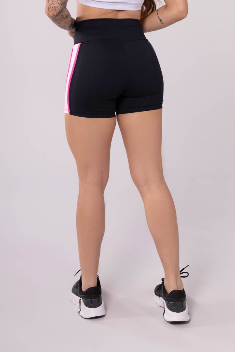 K3614-A_Short_com_Vivo_e_Recorte_Lateral_Preto__Rosa__Branco__Ref:_K3614-A