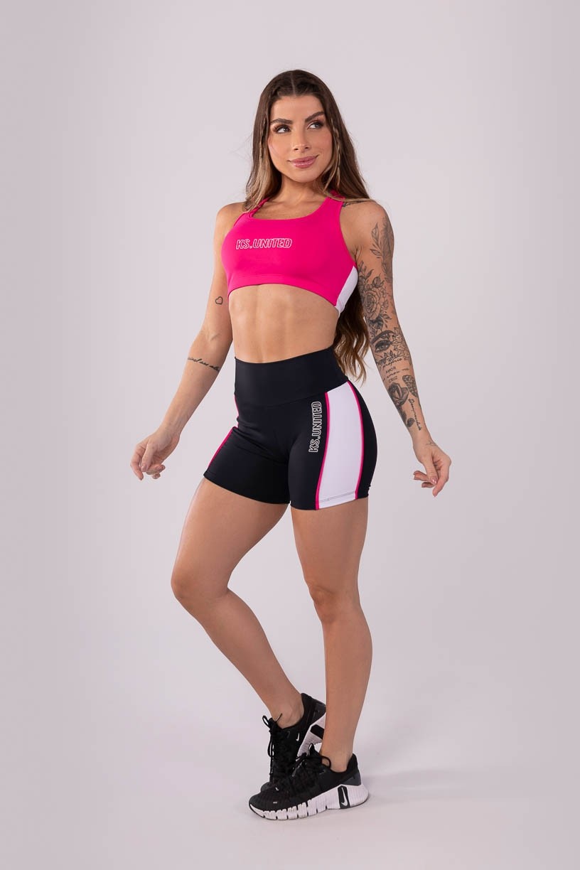 K3614-A_Short_com_Vivo_e_Recorte_Lateral_Preto__Rosa__Branco__Ref:_K3614-A