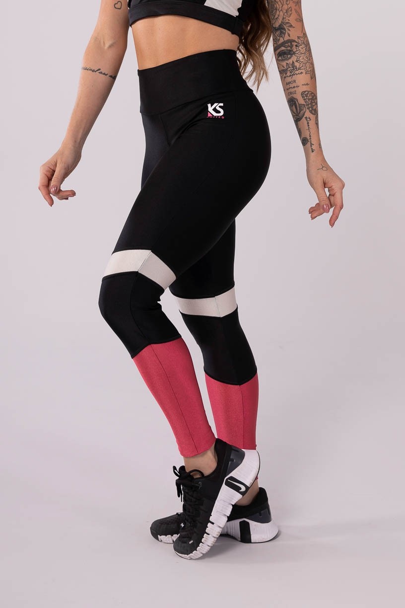 K3611-A_Calca_Legging_com_Faixas_Triangulares_Preto__Rosa__Off-White__Ref:_K3611-A