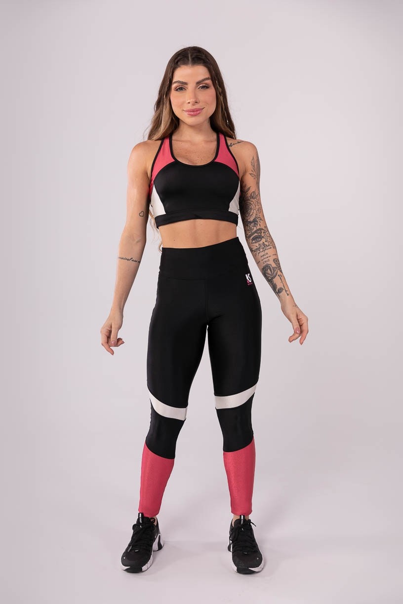 K3611-A_Calca_Legging_com_Faixas_Triangulares_Preto__Rosa__Off-White__Ref:_K3611-A