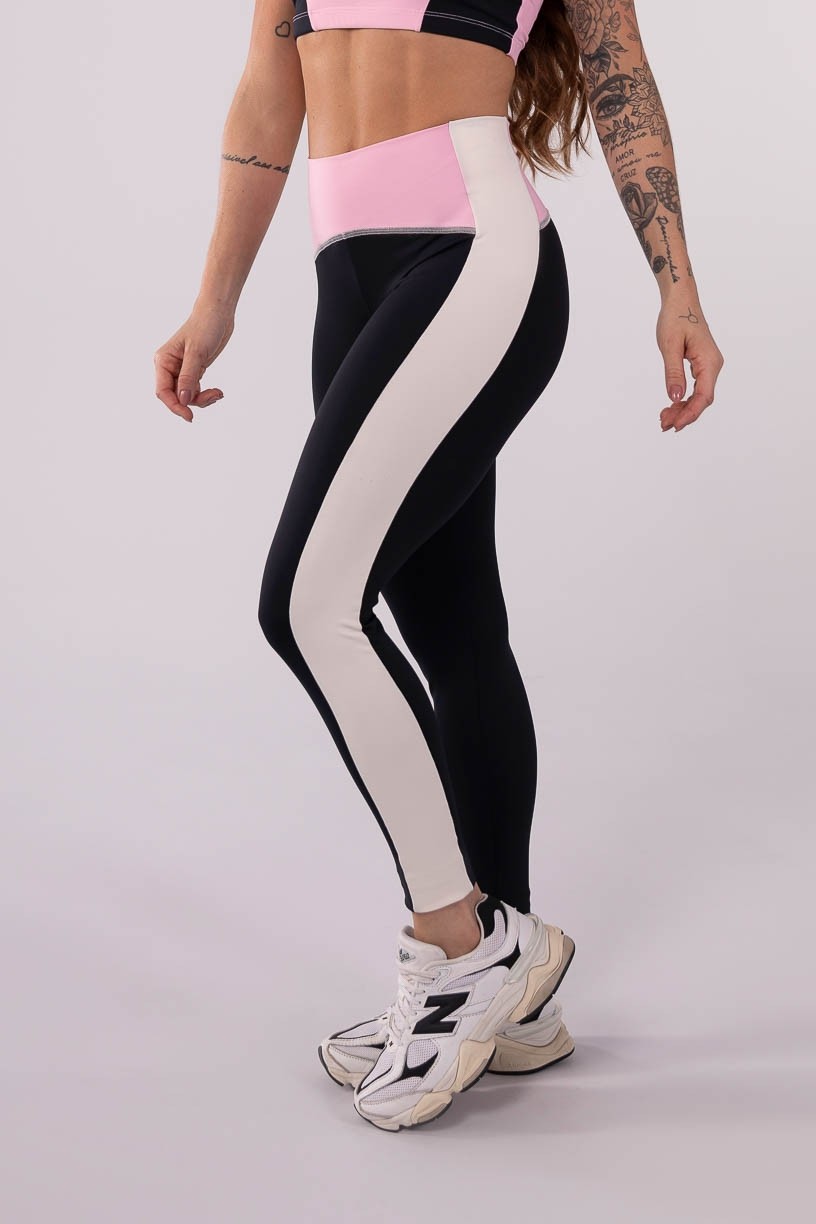 K3632-A_Calca_Legging_Tricolor_com_Cos_Arredondado_Preto__Off-White__Rosa_Claro__Ref:_K3632-A