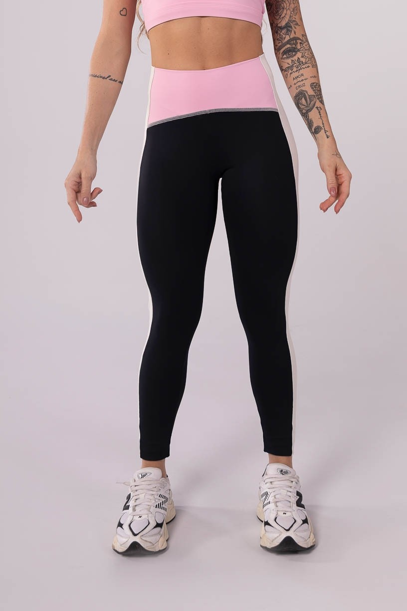 K3632-A_Calca_Legging_Tricolor_com_Cos_Arredondado_Preto__Off-White__Rosa_Claro__Ref:_K3632-A