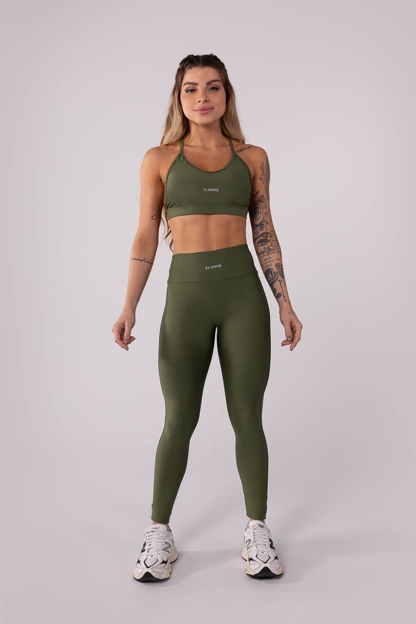 K3635-C_Calca_Legging_sem_Gancho_com_Franzido_Verde_Militar__Ref:_K3635-C