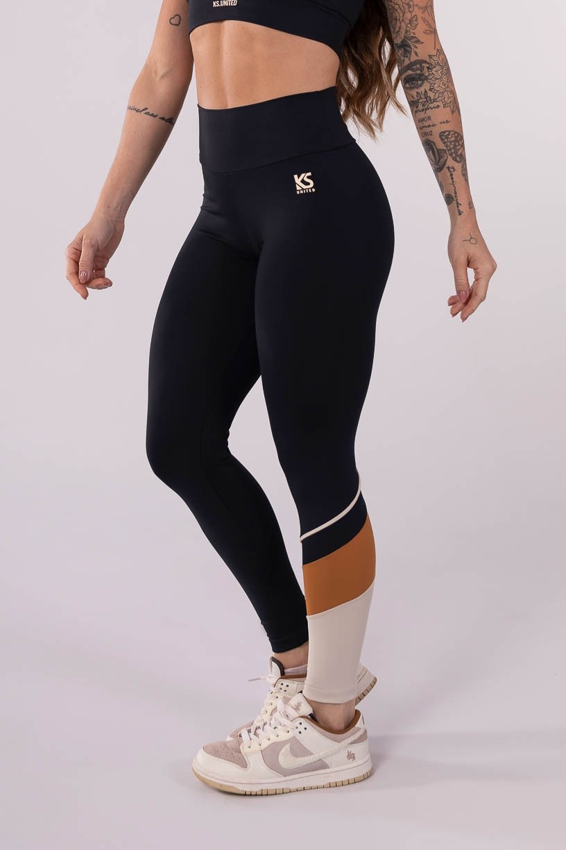 K3686-A_Calca_Legging_Tricolor_com_Vivo_Preto__Off-White__Marrom__Ref:_K3686-A