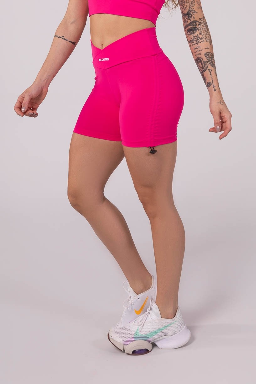 K3544-E_Short_com_Franzido_Lateral_Rosa__Ref:_K3544-E