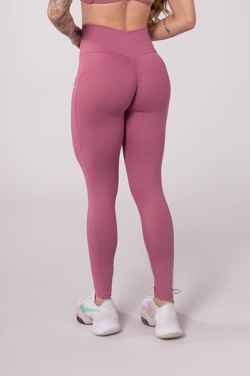 K3445-H_Calca_Legging_com_Franzido_e_Bolso_Rose__Ref:_K3445-H