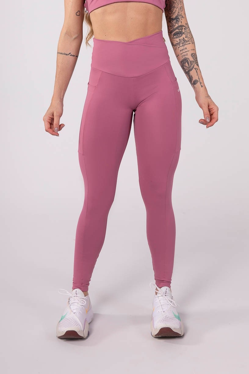 K3445-H_Calca_Legging_com_Franzido_e_Bolso_Rose__Ref:_K3445-H