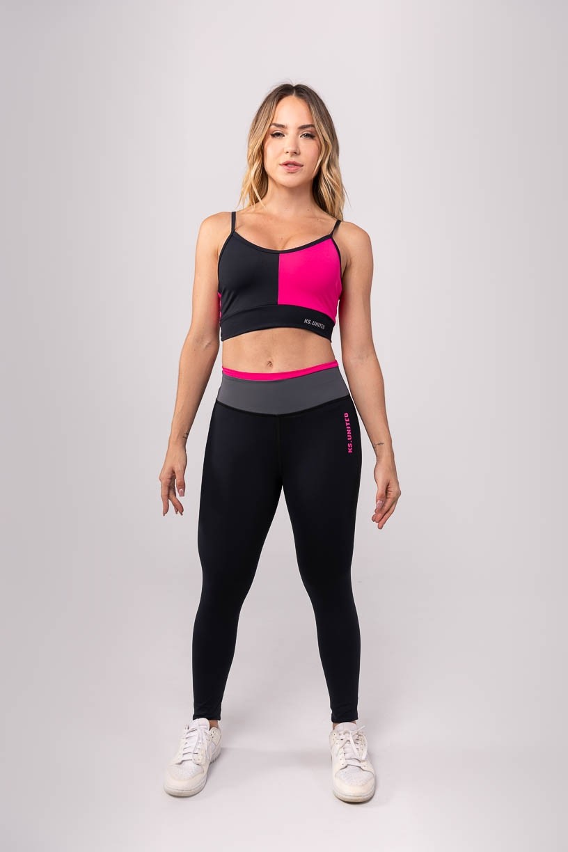 K3861-A_Calca_Legging_com_Cos_Colorido_e_Vira_Preto__Rosa__Chumbo__Ref:_K3861-A