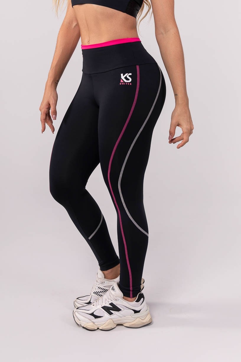 K3745-A_Calca_Legging_com_Ponto_de_Cobertura_e_Cos_Vira_Preto__Rosa__Ref:_K3745-A