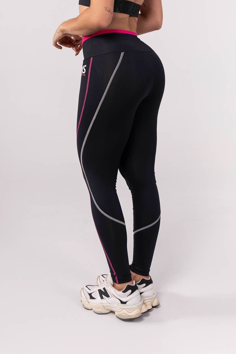 K3745-A_Calca_Legging_com_Ponto_de_Cobertura_e_Cos_Vira_Preto__Rosa__Ref:_K3745-A