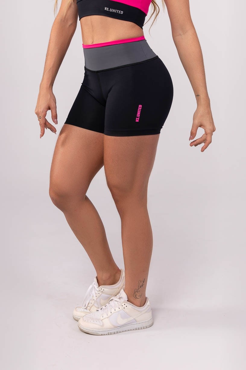 K3808-A_Short_com_Cos_Colorido_e_Vira_Preto__Rosa__Chumbo__Ref:_K3808-A