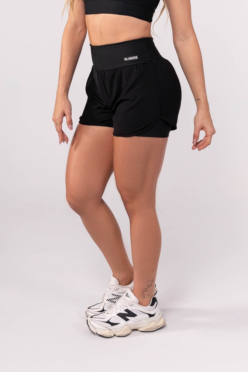 K3771-A_Short_Duplo_com_Tule_e_Cadarco_Preto__Ref:_K3771-A