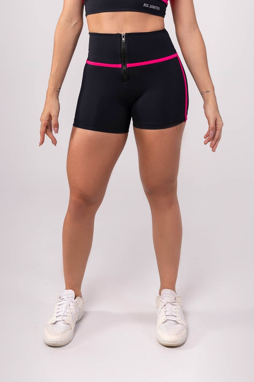 K3773-A_Short_com_Ziper_e_Chapado_Preto__Rosa__Ref:_K3773-A