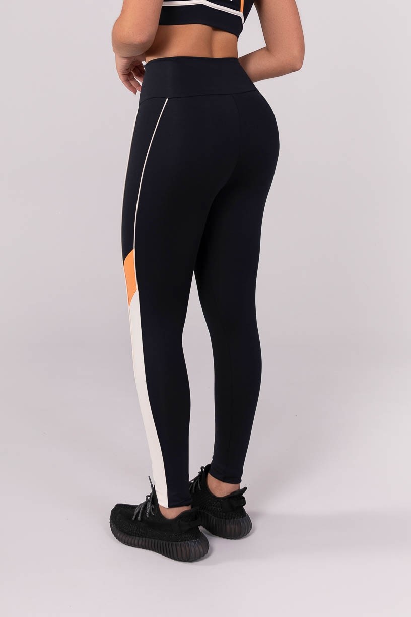 K3891-B_Calca_Legging_com_Faixas_e_Vivos_Preto__Off-White__Laranja__Ref:_K3891-B