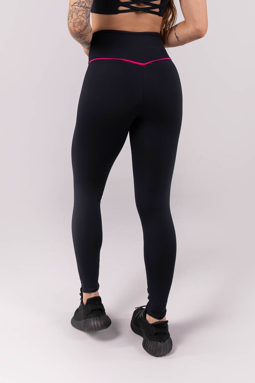 K3907-A_Calca_Legging_com_Vivo_no_Cos_em_V_Preto__Rosa__Ref:_K3907-A