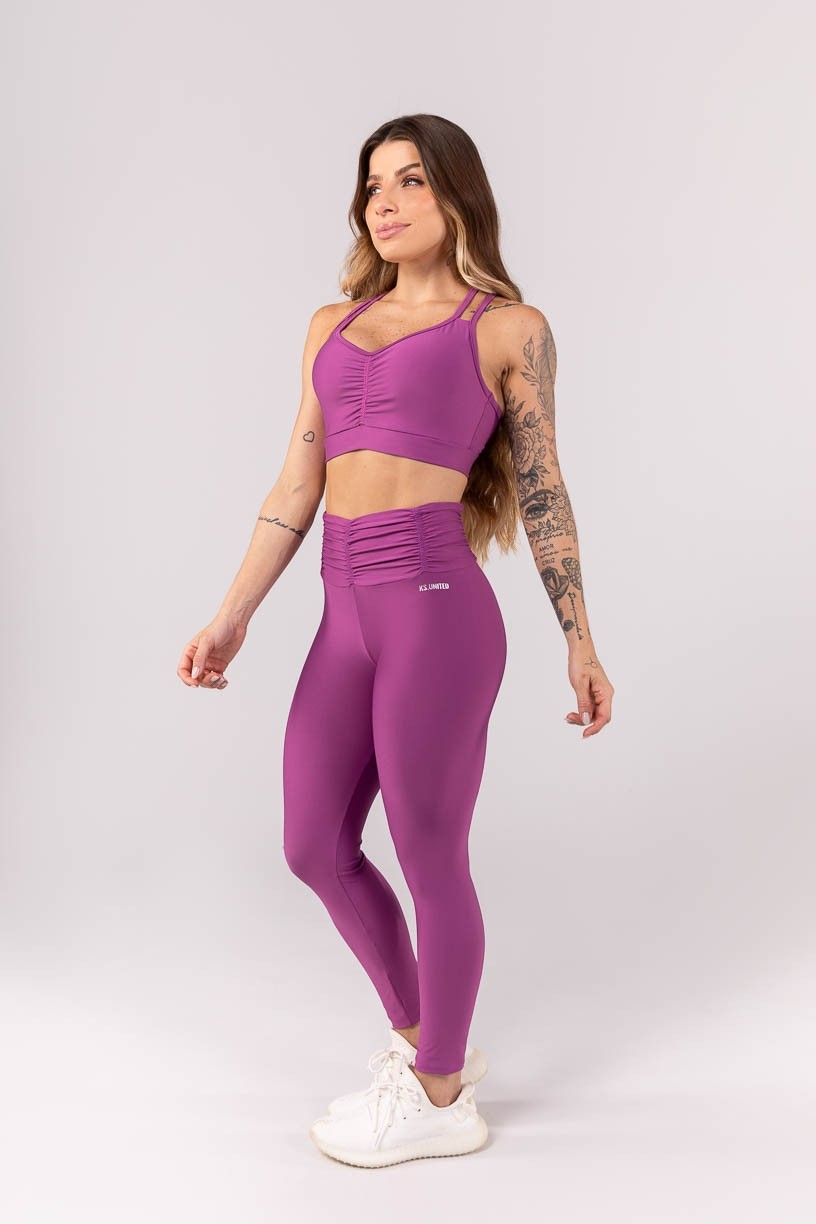 K3915-A_Calca_Legging_com_Franzido_no_Cos_Roxo__Ref:_K3915-A