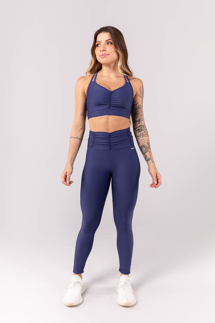 K3915-C_Calca_Legging_com_Franzido_no_Cos_Azul_Marinho__Ref:_K3915-C