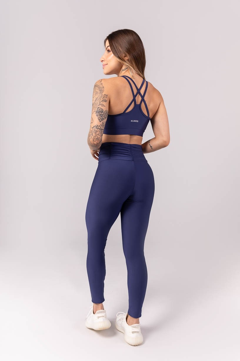 K3915-C_Calca_Legging_com_Franzido_no_Cos_Azul_Marinho__Ref:_K3915-C