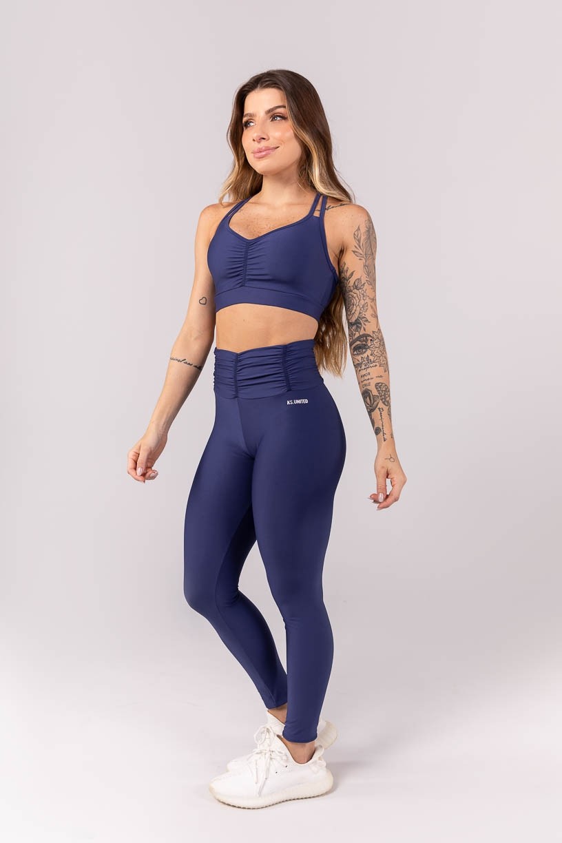 K3915-C_Calca_Legging_com_Franzido_no_Cos_Azul_Marinho__Ref:_K3915-C