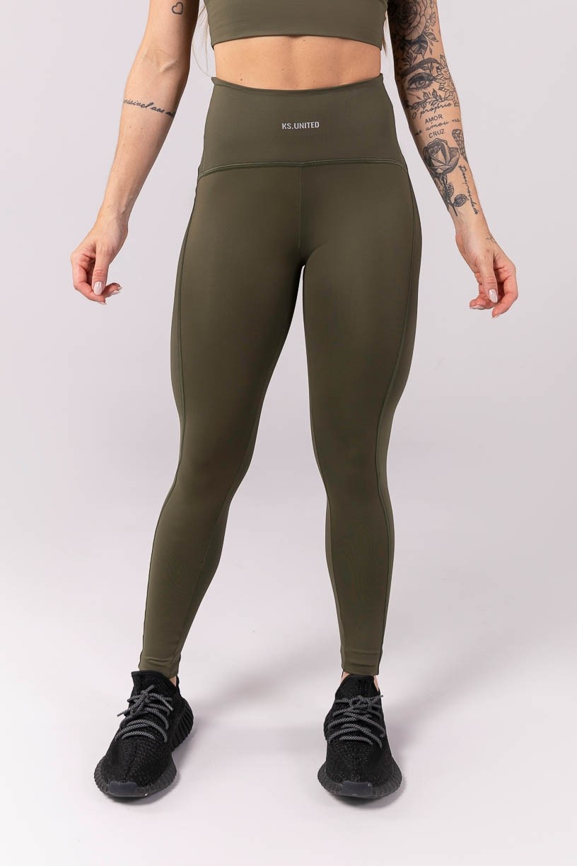 K3927-B_Calca_Legging_com_Cos_Diferenciado_Verde_Militar__Ref:_K3927-B