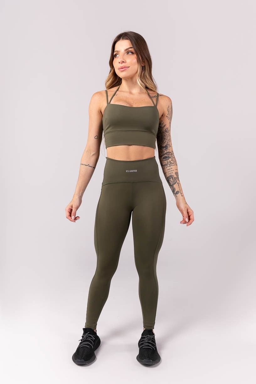 K3927-B_Calca_Legging_com_Cos_Diferenciado_Verde_Militar__Ref:_K3927-B