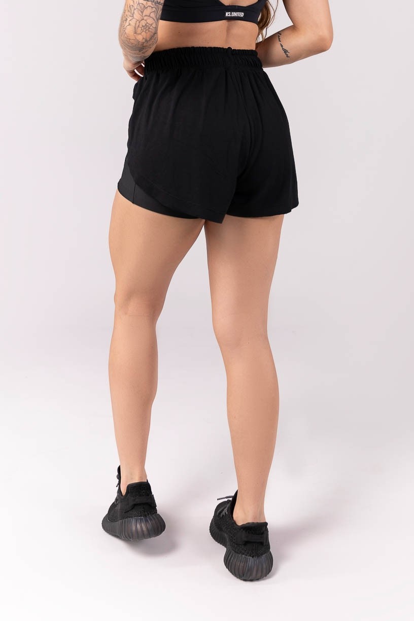 K3922-A_Short_Duplo_com_Bolsos_Internos_Preto__Ref:_K3922-A