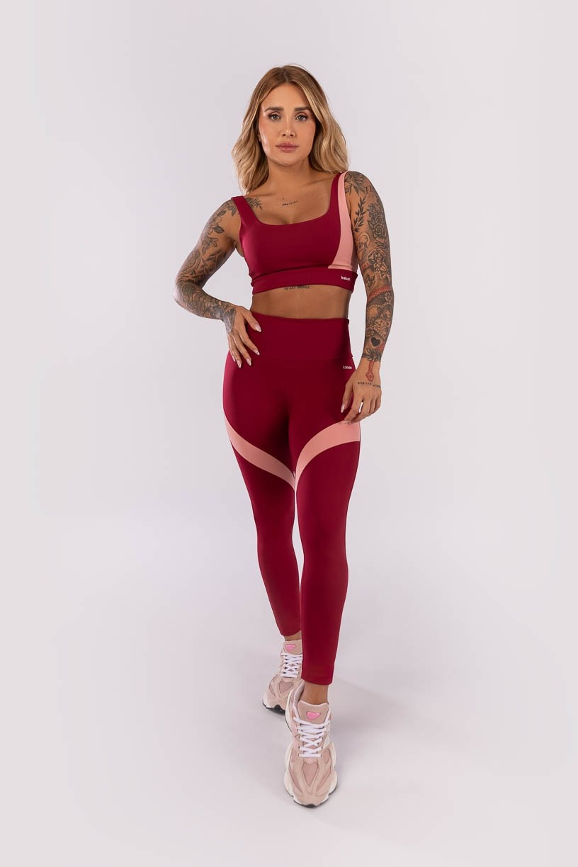 K4011-A_Calca_Legging_Bicolor_com_Recortes_Vinho__Rosa_Claro__Ref:_K4011-A