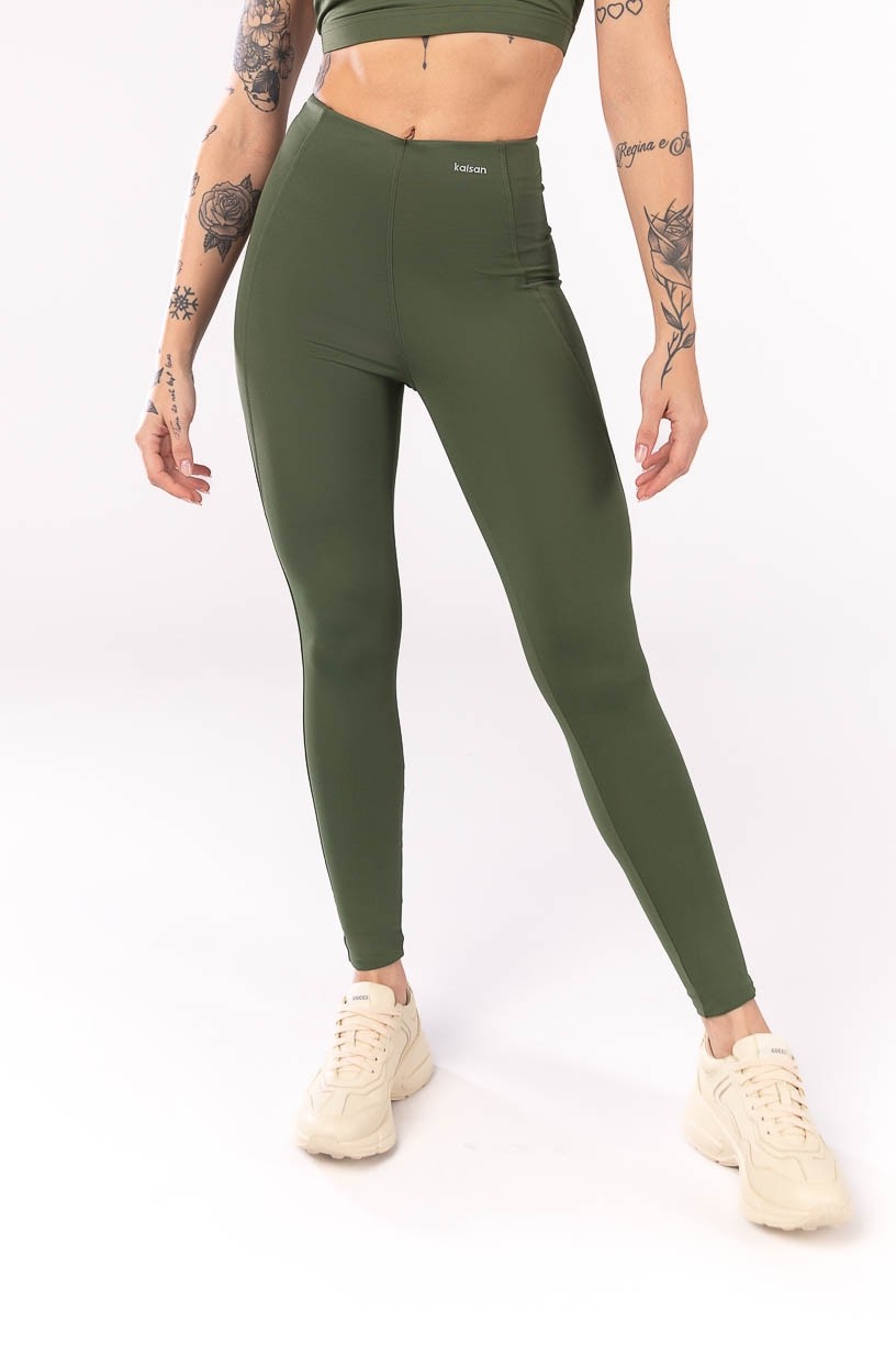 K4062-A_Calca_Legging_sem_Cos_Aparente_Verde_Militar__Ref:_K4062-A