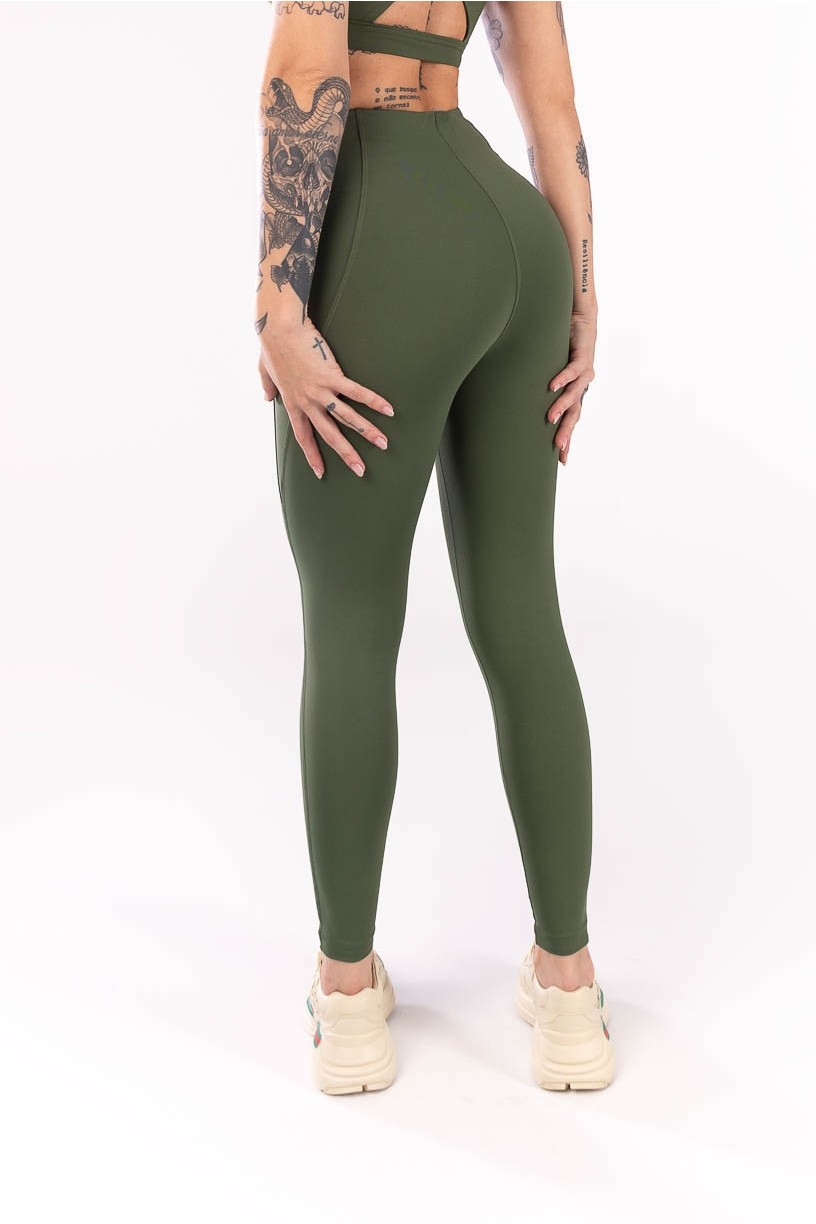 K4062-A_Calca_Legging_sem_Cos_Aparente_Verde_Militar__Ref:_K4062-A