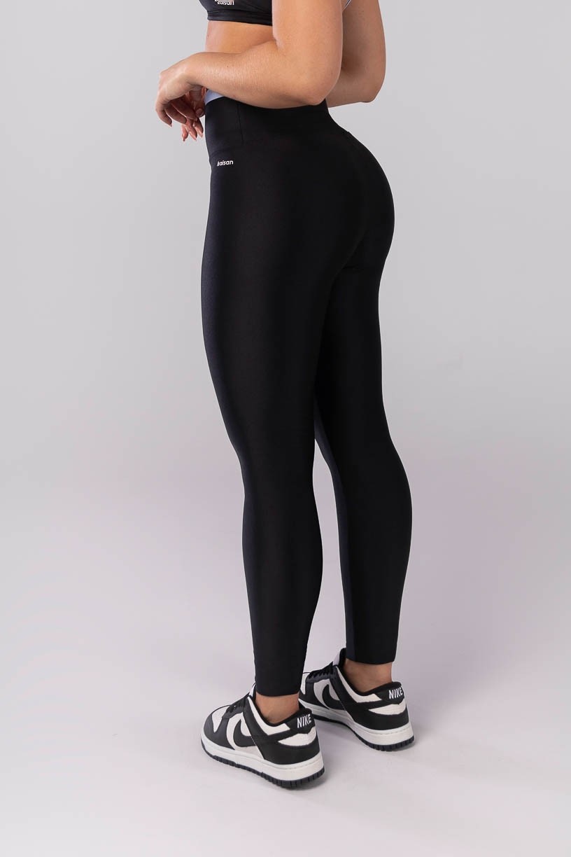 K4116-B_Calca_Legging_com_Vira_Preto__Azul_Claro__Ref:_K4116-B