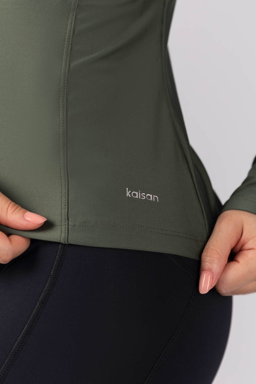 K4228-A_Casaco_Slim_com_Gola_Alta_Verde_Militar__Ref:_K4228-A