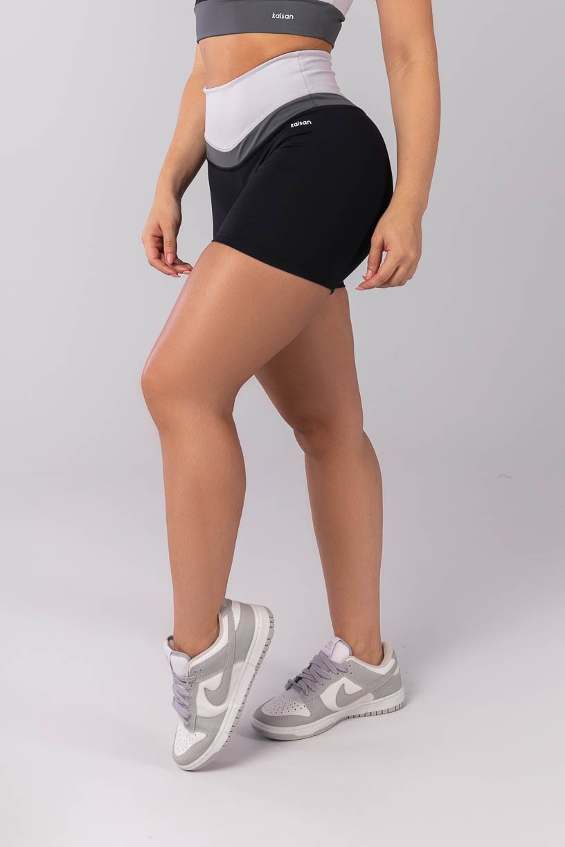 K4109-A_Short_Tricolor_com_Cos_Arredondado_Preto__Cinza_Claro__Grafite__Ref:_K4109-A