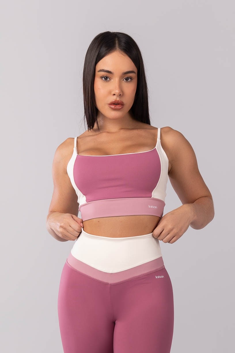 K4107-B_Top_Tricolor_com_Alcas_Rose__Off-White__Rosa_Claro__Ref:_K4107-B
