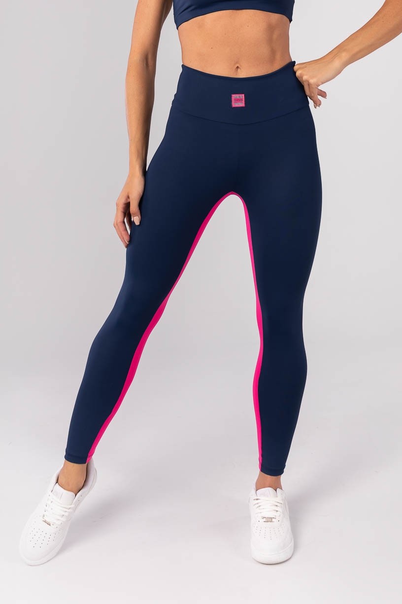 K4179-B_Calca_Legging_com_Recorte_no_Entrepernas_Azul_Marinho__Rosa_Pink__Ref:_K4179-B