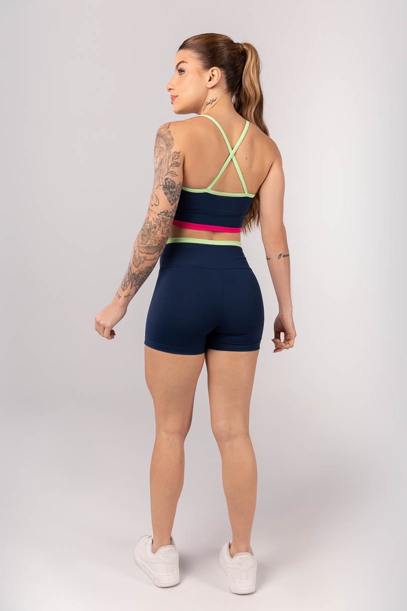 K4244-A_Top_Tricolor_com_Alcas_Cruzadas_Azul_Marinho__Rosa_Pink__Verde__Ref:_K4244-A