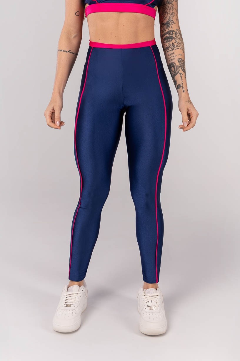 K4013-C_Calca_Legging_com_Vira_e_Vivo_Azul_Marinho__Rosa_Cereja__Ref:_K4013-C