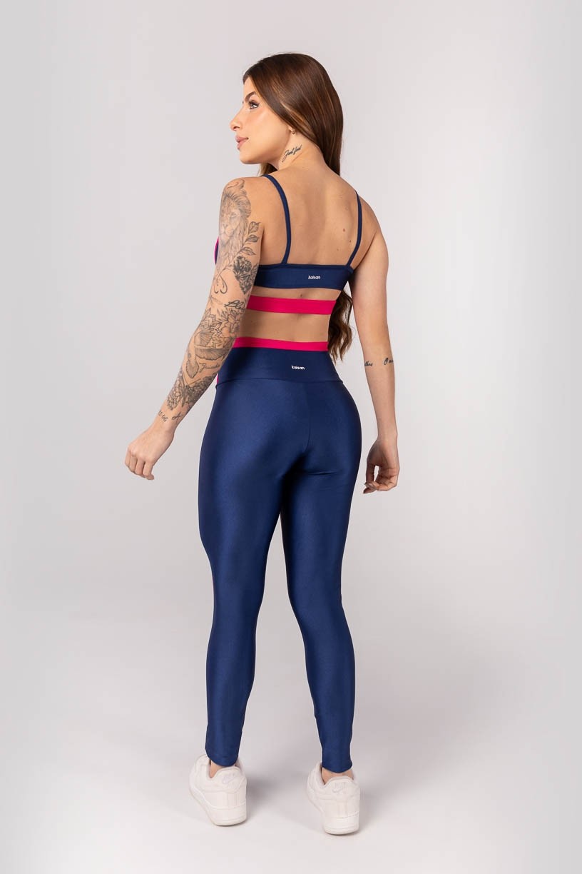 K4013-C_Calca_Legging_com_Vira_e_Vivo_Azul_Marinho__Rosa_Cereja__Ref:_K4013-C