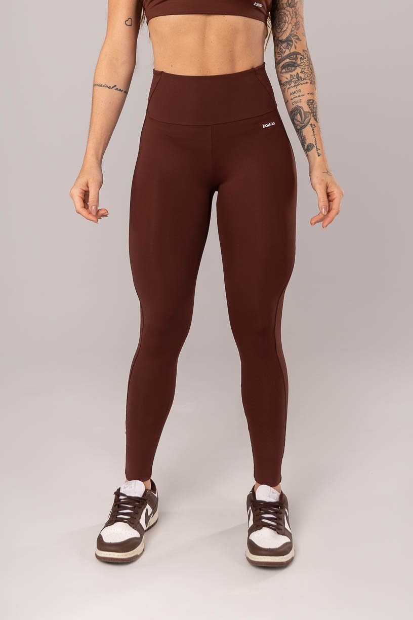 K4081-D_Calca_Legging_com_Cos_em_V_e_Recortes_Marrom__Ref:_K4081-D