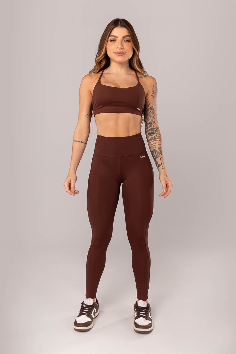 K4081-D_Calca_Legging_com_Cos_em_V_e_Recortes_Marrom__Ref:_K4081-D