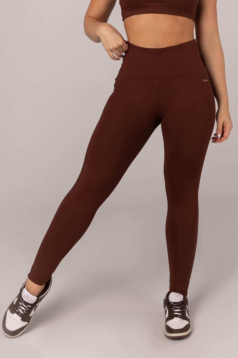K4290-C_Calca_Legging_com_Vira_e_Cos_em_V_Marrom_Escuro__Ref:_K4290-C