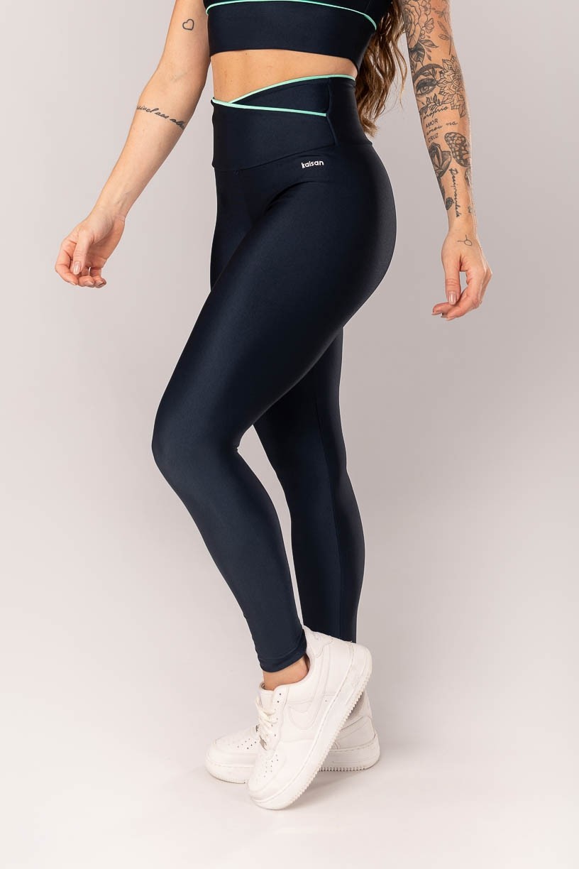 K4242-B_Calca_Legging_com_Vivo_no_Cos_Transpassado_Azul_Escuro__Verde_Turquesa__Ref:_K4242-B