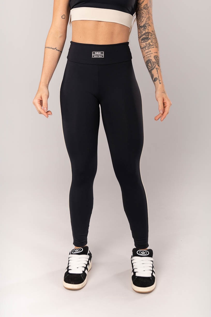 K4332-A_Calca_Legging_Bicolor_com_Vivo_Preto__Bege__Ref:_K4332-A