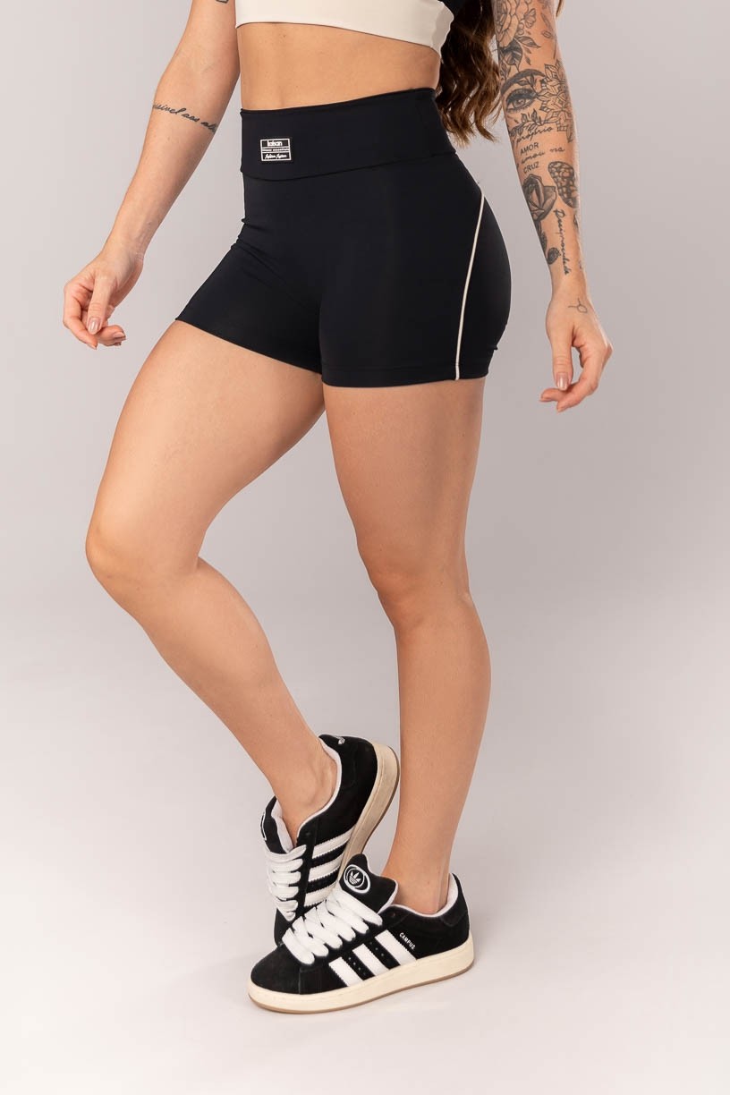 K4333-A_Short_Bicolor_com_Vivo_Preto__Bege__Ref:_K4333-A