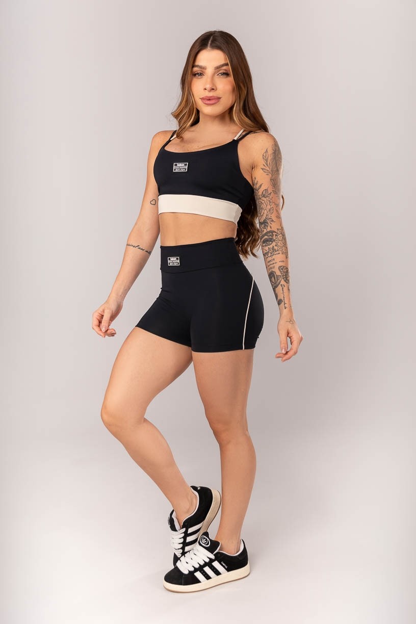K4333-A_Short_Bicolor_com_Vivo_Preto__Bege__Ref:_K4333-A
