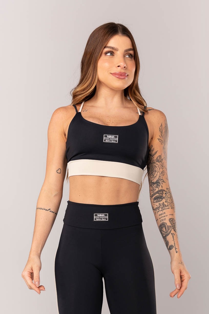 K4331-A_Top_Bicolor_com_Alcas_Duplas_Preto__Bege__Ref:_K4331-A