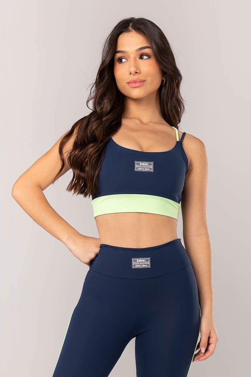 K4331-B_Top_Bicolor_com_Alcas_Duplas_Azul_Marinho__Verde__Ref:_K4331-B