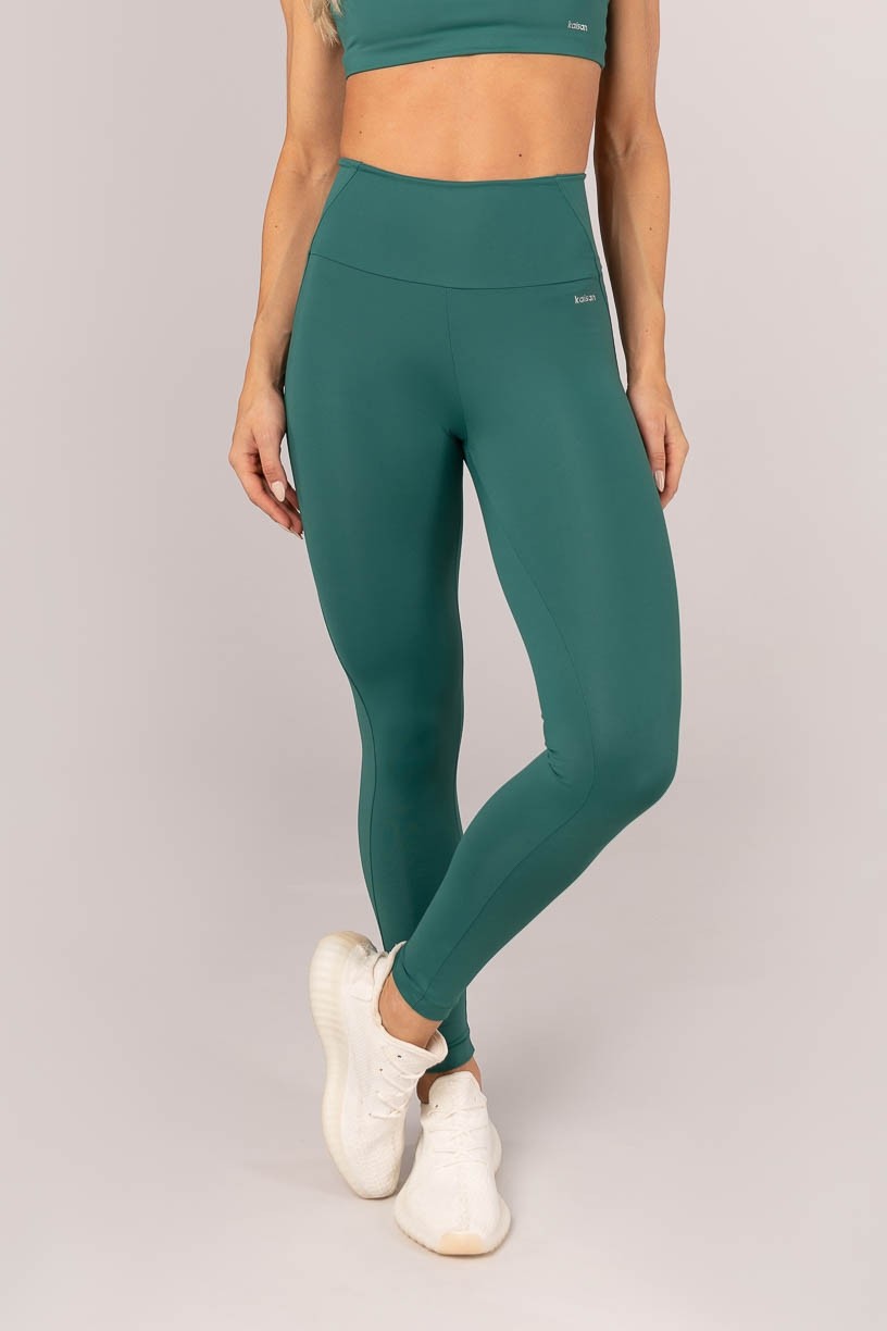 K4081-F_Calca_Legging_com_Cos_em_V_e_Recortes_Verde_Esmeralda__Ref:_K4081-F